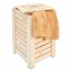  Pinus 67l freestanding laundry basket, brown and beige tones