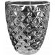  Polnix flowerpot 17 cm x 15 x 15.7 cm diameter 13.5 cm ceramic in the colors grey and silver