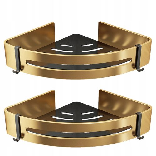 CORNER SHOWER SHELF FOR SHOWER, Gold, 2 pcs