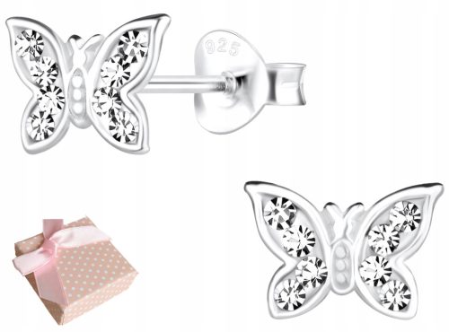  SILVER EARRINGS FOR CHILD GIRL BUTTERFLY