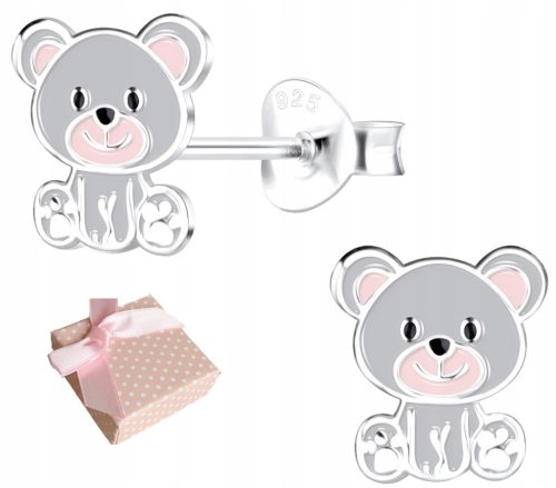  SILVER EARRINGS CHILD GIRL teddy bear