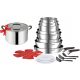  Tefal INGENIO EMOTION Pan set, Edelstahl, 20-piece.