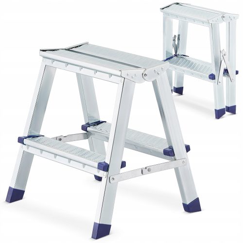 Higher S-1202 steel ladder, 2.42 m, up to 125 kg