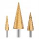 HSS STEP TAPERED DRILLS 4–32 mm, SET OF 3