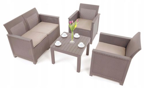 A set of garden and patio furniture Keter garden furniture set, plastic EMMA, beige, 4 pieces.