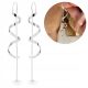  Earrings pulled through silver long hanging beautiful