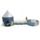 Aga4Kids tent for children with blue climbing tunnel