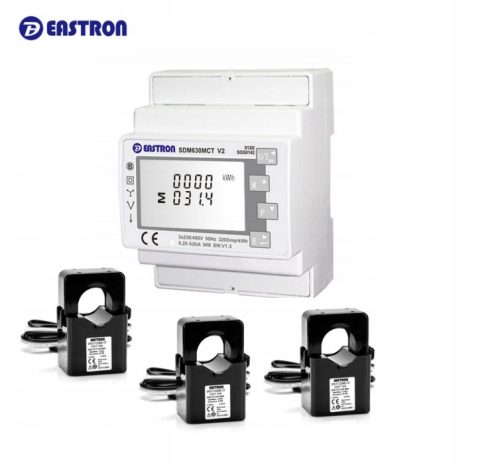 EASTRON SDM630MCT ENERGIEZÄHLER + ESCT FI24 150A/5A - 3 Stk.