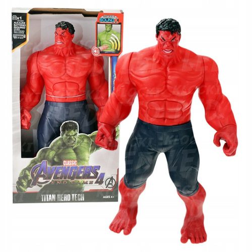  HULK Red Red Powerful Action Figure with Sounds, 30 cm