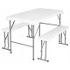 A set of garden and patio furniture eHoker table, plastic, rectangular, 113 x 62 x 69.5 cm