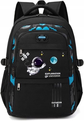  K&M school backpack with multiple compartments, black