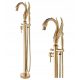 Golden standing bathtub faucet - Old Retro Gold