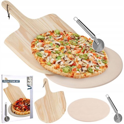  PIZZA BRICK, fireclay, pizza pan, shovel, knife, knife