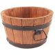  Drewdon flowerpot, 35 cm x 35 x 21 cm, diameter 35 cm, wood tones in brown and beige