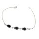  Discreet silver bracelet with onyx