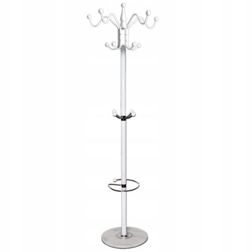  Large cintre sur pied en métal blanc avec décoration décorative