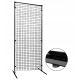 SCREEN STAND WITH SHOP GRID 150x80 CM BLACK
