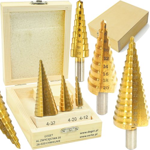 CONICAL STEPPED TWIST DRILLS FOR METAL 4-32 mm