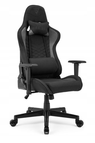  Sense7 Spellcaster Gaming Chair, Black and Grey Fabric