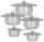 Rossner Autriche set de cuisine casseroles avec couvercles, acier inoxydable, 10 pièces.