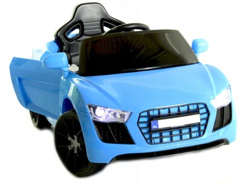  BATTERY POWERED CAR 2 ENGINES REMOTE CONTROL MUSIC LED BLUE