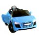  BATTERY POWERED CAR 2 ENGINES REMOTE CONTROL MUSIC LED BLUE