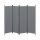 Folding screen 4-part room screen. 200x171 cm dark grey