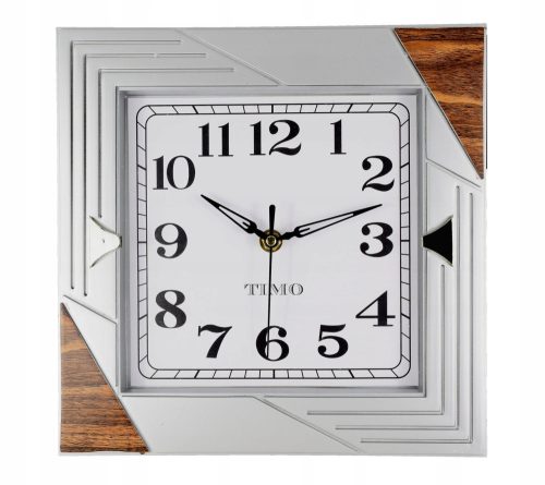 Clock for home Epewex wall clock white, brown tones, silver, multicolored, 26 cm