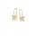  Gold hanging earrings ANIA KRUK clasps white zircons butterflies gold 375