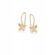  Gold hanging earrings ANIA KRUK clasps white zircons butterflies gold 375