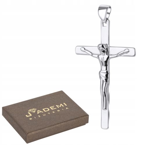  SILVER CROSS CROSS WITH JESUS MEN'S LARGE 925