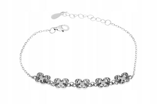 RHODIUM-PLATED SILVER BRACELET WITH ZIRCONS!!!