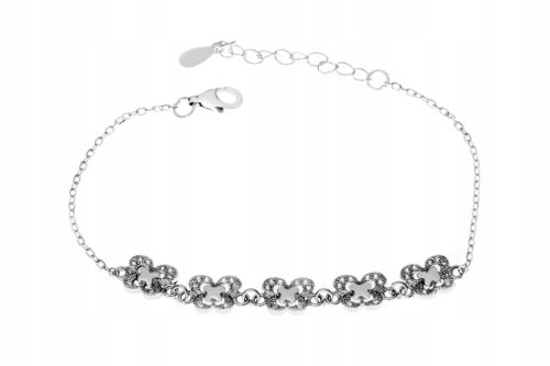 RHODIUM-PLATED SILVER BRACELET WITH ZIRCONS!!!