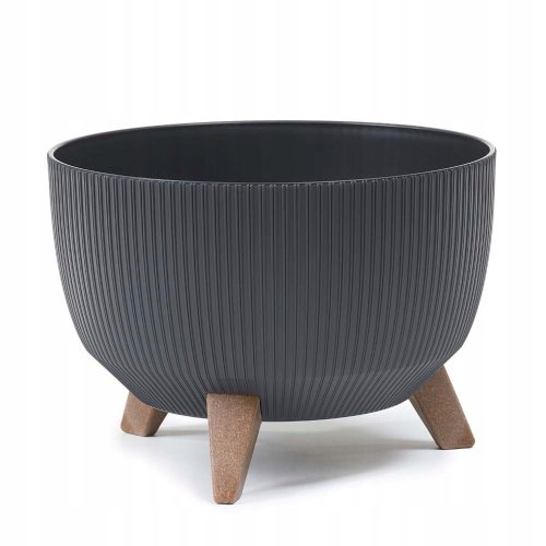  Lamela Roma Jumper round flowerpot 33 x 18 cm anthracite