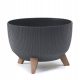  Lamela Roma Jumper round flowerpot 33 x 18 cm anthracite