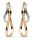  GOLD 585 DIAMOND TWISTED HANGING EARRINGS