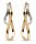  GOLD 585 DIAMOND TWISTED HANGING EARRINGS