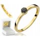  BLACK DIAMONDS ENGAGEMENT RING 0.04 ct