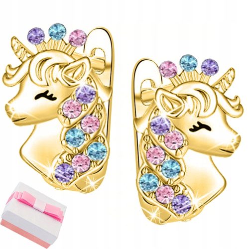  SILVER UNICORN EARRINGS 925 FOR GIRL