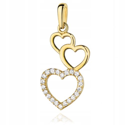  Gold Pendant Heart Cubic Zirconia as a gift