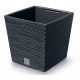  Prosperplast flowerpot 29.5 cm x 29.5 x 29 cm, plastic in grey and silver tones