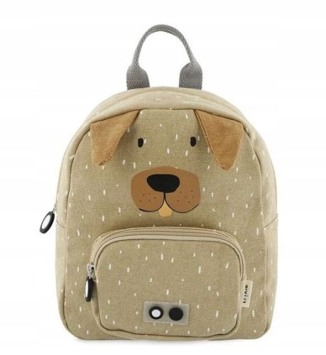  One-piece kindergarten backpack DOG Trixie, boys, girls. Brown and beige tones