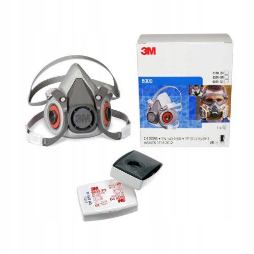 3M Dust mask 6200/6300 +2x 6035 FFP3 + 105 Half mask