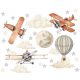 Decorative Wall Stickers Wall Stickers for Children, Airplanes, Clouds