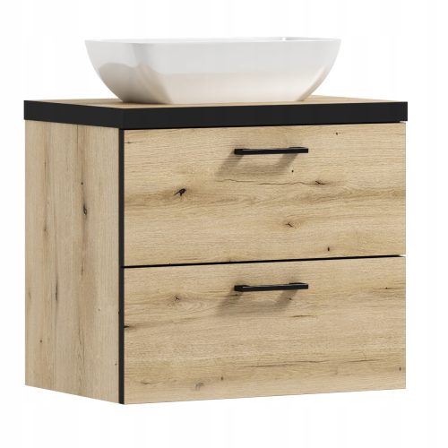 LUNA 50 bathroom cabinet with worktop and LARA washbasin