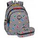 CoolPack Jerry "Catch Me" Youth School Backpack and Pencil Case Set - Checkered Design