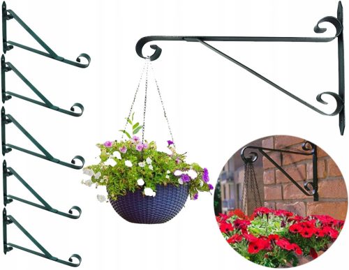  METAL HOOK holder, coat hanger, flowerpot for FLOWERS