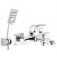 Single-lever wall-mounted bath and shower mixer Valvex Antiga Chrome + Cubic range surface-mounted shower set