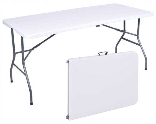 Table pour jardin et terrasse - Table eHokery Rico, blanc, 152 x 70 x 73 cm