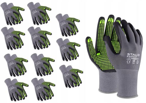 Gants Stalco NITRILE FLEX DOTS taille 9 - L 1 paire